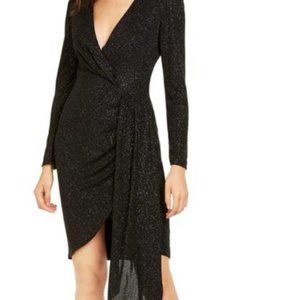 NWT Vince Camuto Faux Wrap Glitter Dress Size 12